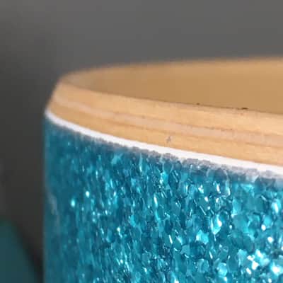 C&C Custom Drum Set Cardwell Drums USA Order Made 10/14/22 CC Rock Kit Turquoise Sparkle American Maple Shells Tube Lugs image 8