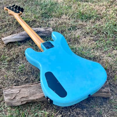 Vintage Chandler Precision Bass Guitar Parts P-Bass Plus 1980’s Project Daphne Blue image 23
