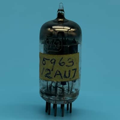 1950s RCA 5963 12AU7 ECC82 Vintage Long Black Plate D Getter Preamp Tube! T311 image 2