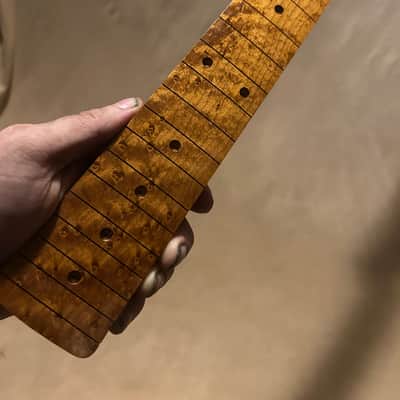 Super Rare Roasted Birdseye Strat Guitar Neck Fits Fender & Warmoth image 9