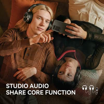 Wired Over-Ear Studio Headphones – Hi-Res 50mm Drivers with 3.5mm & 6.35mm Dual Jack for Recording, Mixing, DJ & Monitoring image 6