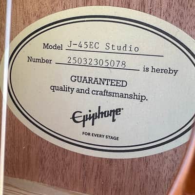 Epiphone J-45 Studio 2025 - Present - Vintage Sunburst image 13