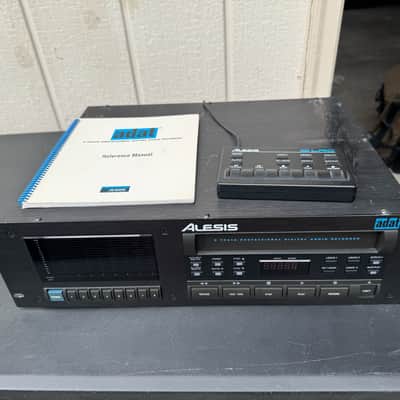 Alesis ADAT 16-Bit 8-Track Digital Audio Recorder + LRC Remote + Manual 1991 - 1995 - Black image 1