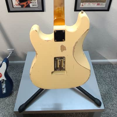 Partscaster Stratocaster Relic Custom pickups and pickguard! 2020s - White Relic image 6