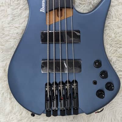 Ibanez EHB1005FAOM Headless Fretless 5-String Bass - Arctic Ocean Matte Finish image 3