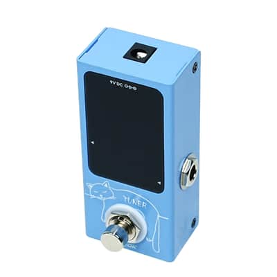 EROK Mini Tuner Pedal - Compact Size with Pitch LED Indicator for Electric Guitar & Bass, True Bypass (Blue) image 5