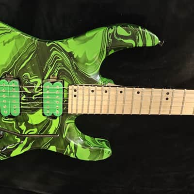 Jackson Pro Series DK2M Limited Run Slime 2014 Slime Green Swirl image 2