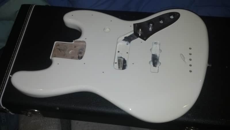 Fender jazz bass body mim Olympic White image 1