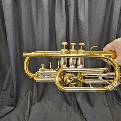 Olds Bb Cornet 1938 - Lacquered Brass w/ Nickel plating w/ original case image 12