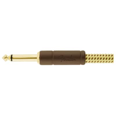 Fender Deluxe Series Instrument Cable, Straight/Angle, 15', Tweed image 2