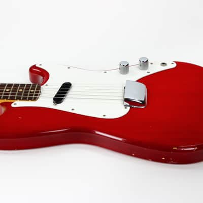 1964 Fender Musicmaster RARE Cherry Red | Pre-CBS duo sonic vintage image 17