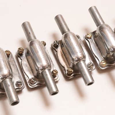 (8) Leedy Knobby Lugs, 4-Point Mounting Including Screws, Nuts, Internal Backing Plates -1920s to 30s / INSPECTED & TESTED image 1