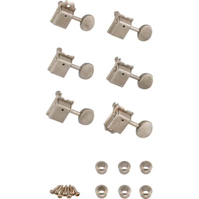 Fender Road Worn Vintage Style Guitar Machine Heads - Nickel image 4