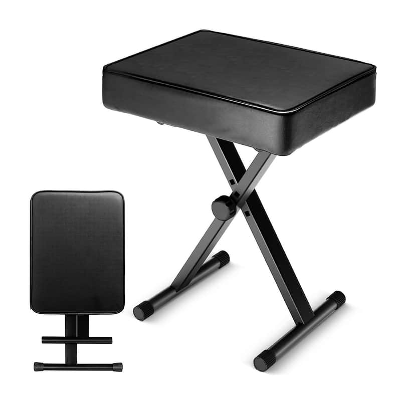 5 Core Keyboard Bench 3 Inch Padded Piano Stool Adjustable 20.5" Guitar Seat Heavy Duty Portable image 1