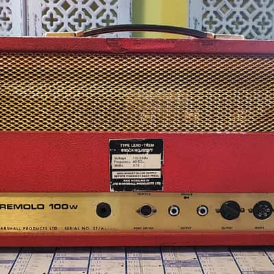 Marshall Super Tremolo 100W JMP (1959T) – 1971 – Original Red Tolex – Mustards & Drakes – AC/DC Era image 2