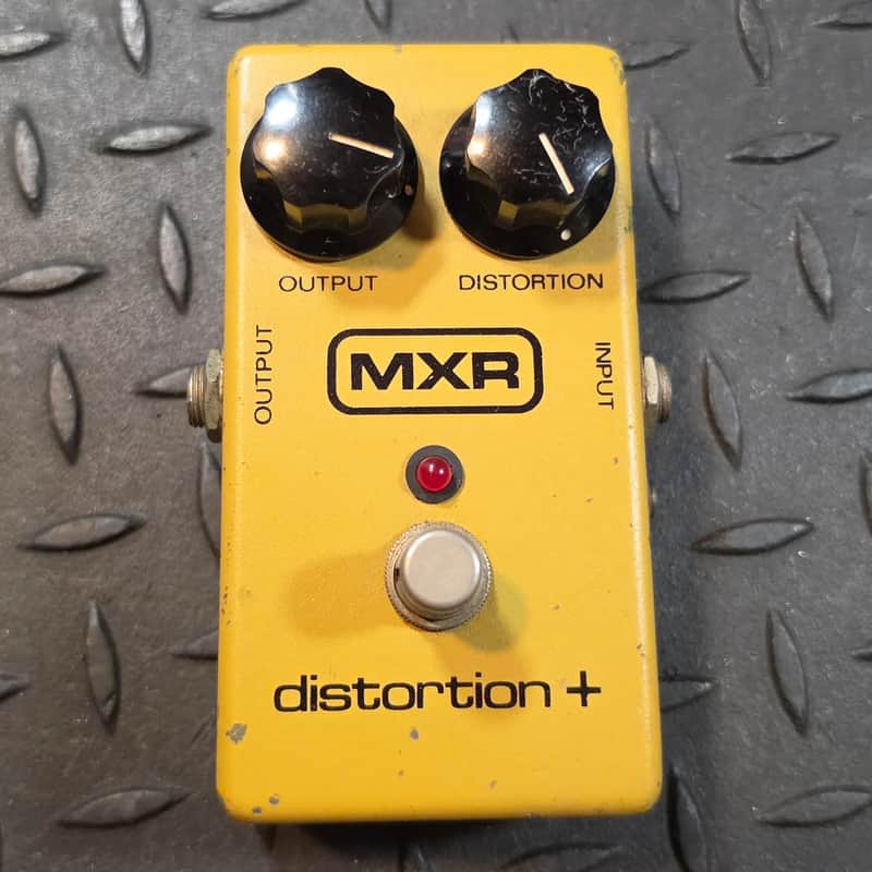 MXR Distortion + 1981 Block Logo LED Power Jack Vintage image 1