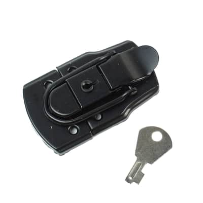 Drawbolt Closure Latch for Guitar Case with Lock and key ,Black 45x72mm image 4