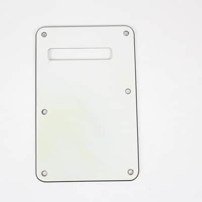 1991 Vintage Fender Stratocaster Plus/Deluxe/American Standard White Tremolo Back Cover USA Strat 1990s image 1