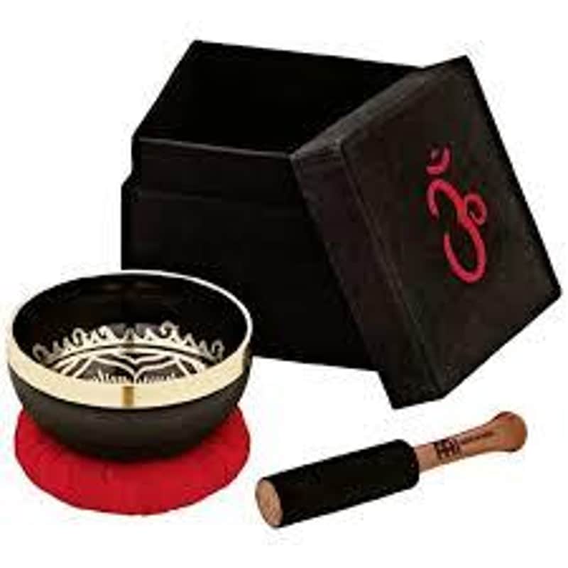 SONIC ENERGY - OM Series Singing Bowl Black  Gift Box - SB-OM-300 campana tibetana image 1