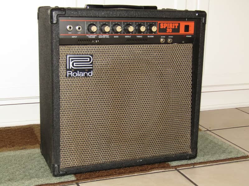 Roland Spirit 30 Guitar Amp 1982 Black Tolex Japan | Reverb