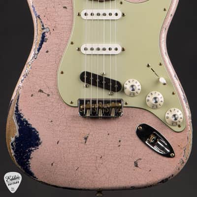 Fender Custom Shop Limited Edition Hotshot Stratocaster Heavy Relic - Aged Shell Pink Sparkle over Aged Purple Sparkle/Fender Custom Shop Event Instrument image 2