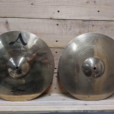 Zildjian 14" A Custom Hi-Hat Cymbals (Pair) 1991 - Present - Brilliant image 1