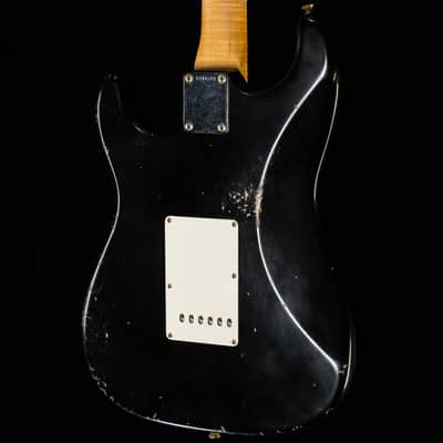 Fender Custom Shop Masterbuilt Andy Hicks True '62 Strat Journeyman Relic Black Brazilian '59 C (193) image 2