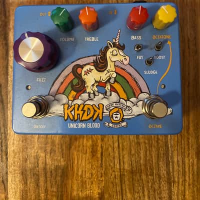 KHDK Electronics Unicorn Blood Limited Edition Octave Fuzz 2018 - Baby Blue Sparkle Dark Matter Graphic image 1