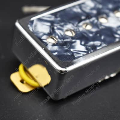 Guitar Neck and Bridge Alnico Humbucker P90 Pickups in Gray Pearl image 5