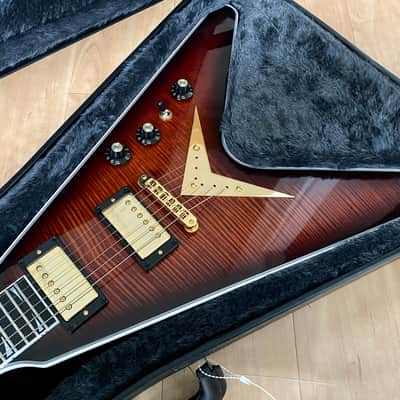 (2022) Gibson Custom Shop Dave Mustaine Signature Flying V EXP - Red Amber Burst image 1
