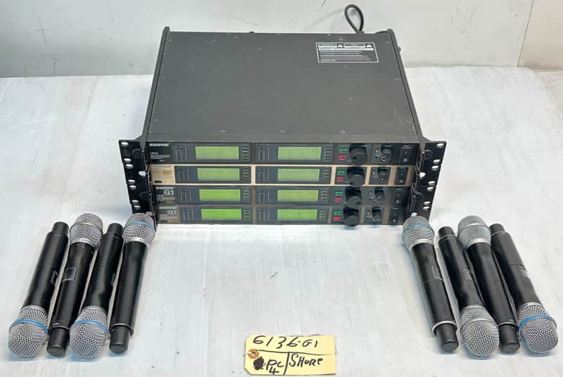 SHURE UR4D G1 470-530MHZ DUAL WIRELESS RECEIVER PACKAGE #PG (ONE) THS image 1