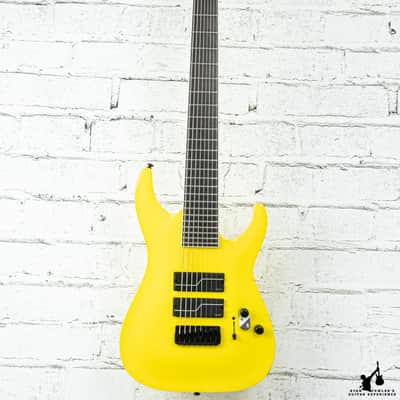 ESP LTD Stephen Carpenter SC-608 Signature 8-string Baritone Yellow w/ Case image 3