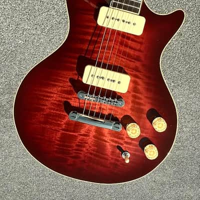 Huss and Dalton Meridian DC Custom - Angel-Step Flame Top - Fralin P-90s image 2