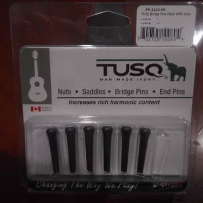 Graph Tech PP-2122-00 TUSQ Traditional-Style Acoustic Guitar Bridge Pins - 6-String image 1