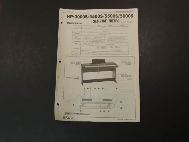 Roland HP-3000S/4500S/5500S/5600S Service Notes /Manual [Three Wave Music] image 1
