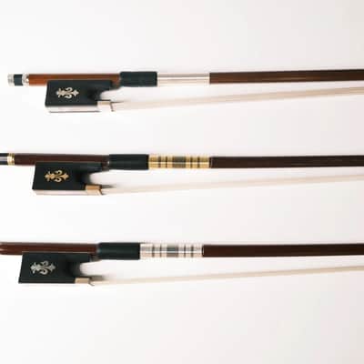 4/4 Violin Bow – Brazilwood Stick with Natural Mongolian Horsehair, Gold or Silver Mount image 3