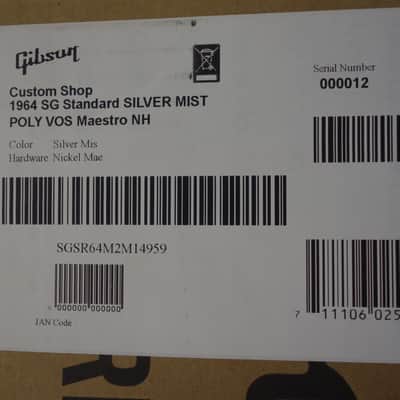 Gibson 1964 SG Standard Reissue Meastro Vibrola VOS Silver Mist Poly imagen 13