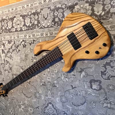 Phantom Mephisto 5 String active left handed lh Bass Open Swampash Ebony birdseye maple headstock lefty - Nature image 22
