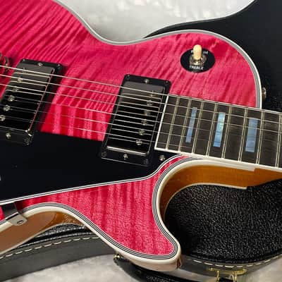 NEW! Gibson Dealer Select Custom Shop Les Paul Custom AAA Reverse Chevron Figured Top - Transparent Pink - Authorized Dealer - WOW! 8.8 lbs - G06630 imagen 3