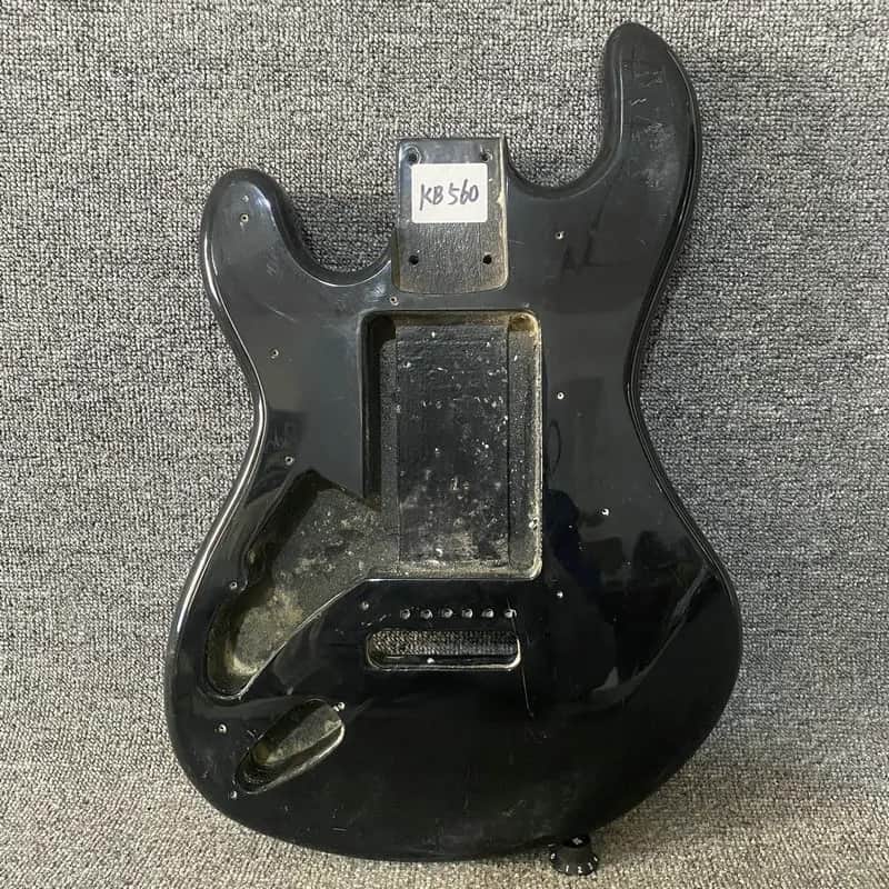 Black Left Handed Guitar Strat Style Basswood Body image 1