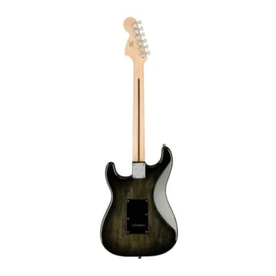 Fender Squier Affinity Series Stratocaster FMT HSS Guitar with Maple C-Shaped Neck (Maple Fingerboard, Black Burst) image 3
