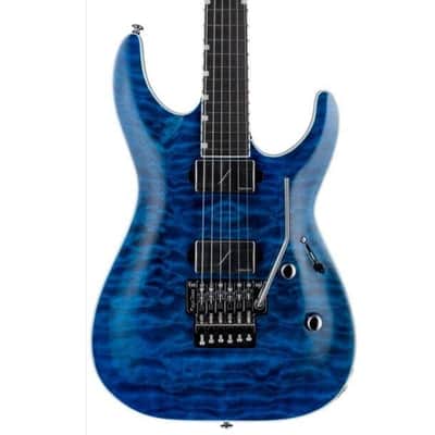 ESP LTD MH-1000 QM Electric Guitar, Black Ocean image 1