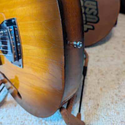 1960s Eko Model 100 Hot Rod Electric Guitar Vintage 3-Pickup Hollow Body Archtop Conversion image 9