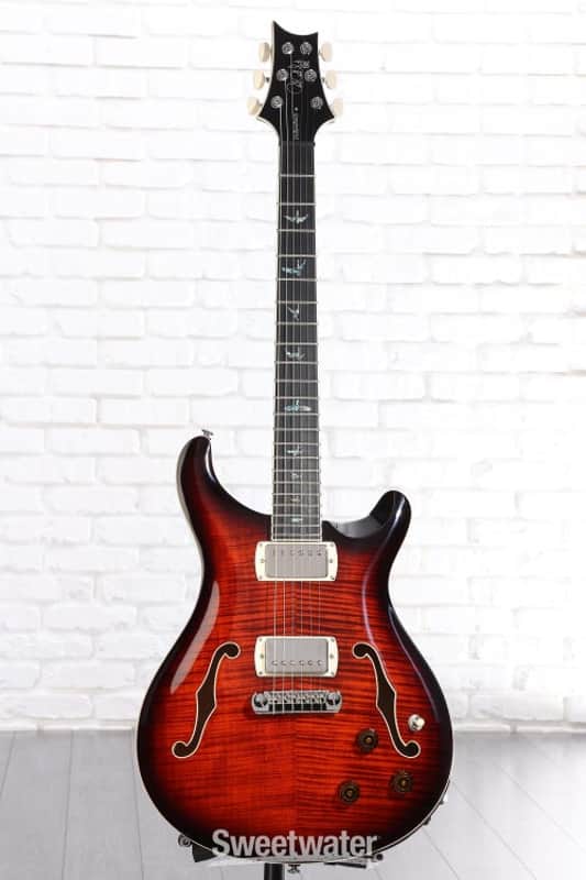 PRS SE Hollowbody II Piezo Electric Guitar - Orange Tiger Smokeburst (SEHB2POTSd2) image 1