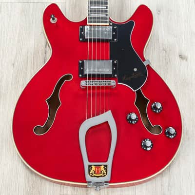 Mint Hagstrom Viking Semi-Hollow Electric Guitar Wild Cherry Transparent Finish WCT image 2