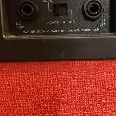 Mojotone 4x12 big box British style guitar cabinet 2018 Red Tolex image 5