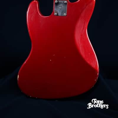 100% Original! 1965 Fender Jazz Bass - Candy Apple Red image 7