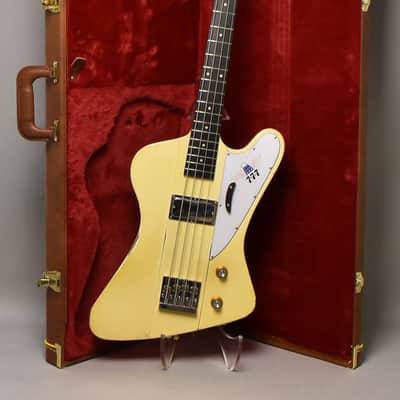 777 Guitars Custom Reverse T-Bird Bass Vintage White Relic w/HSC image 1