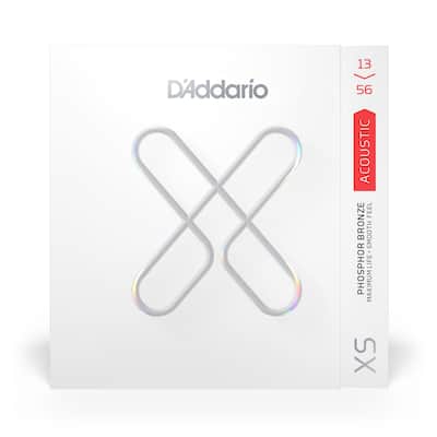 D'Addario XS Coated Phospher Bronze Acoustic Guitar Strings, 13-56 Medium image 1