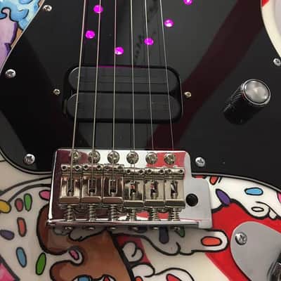Strat Body with Dimarzio X2N Humbucker. Custom Finish and artwork. With Hardcase image 7